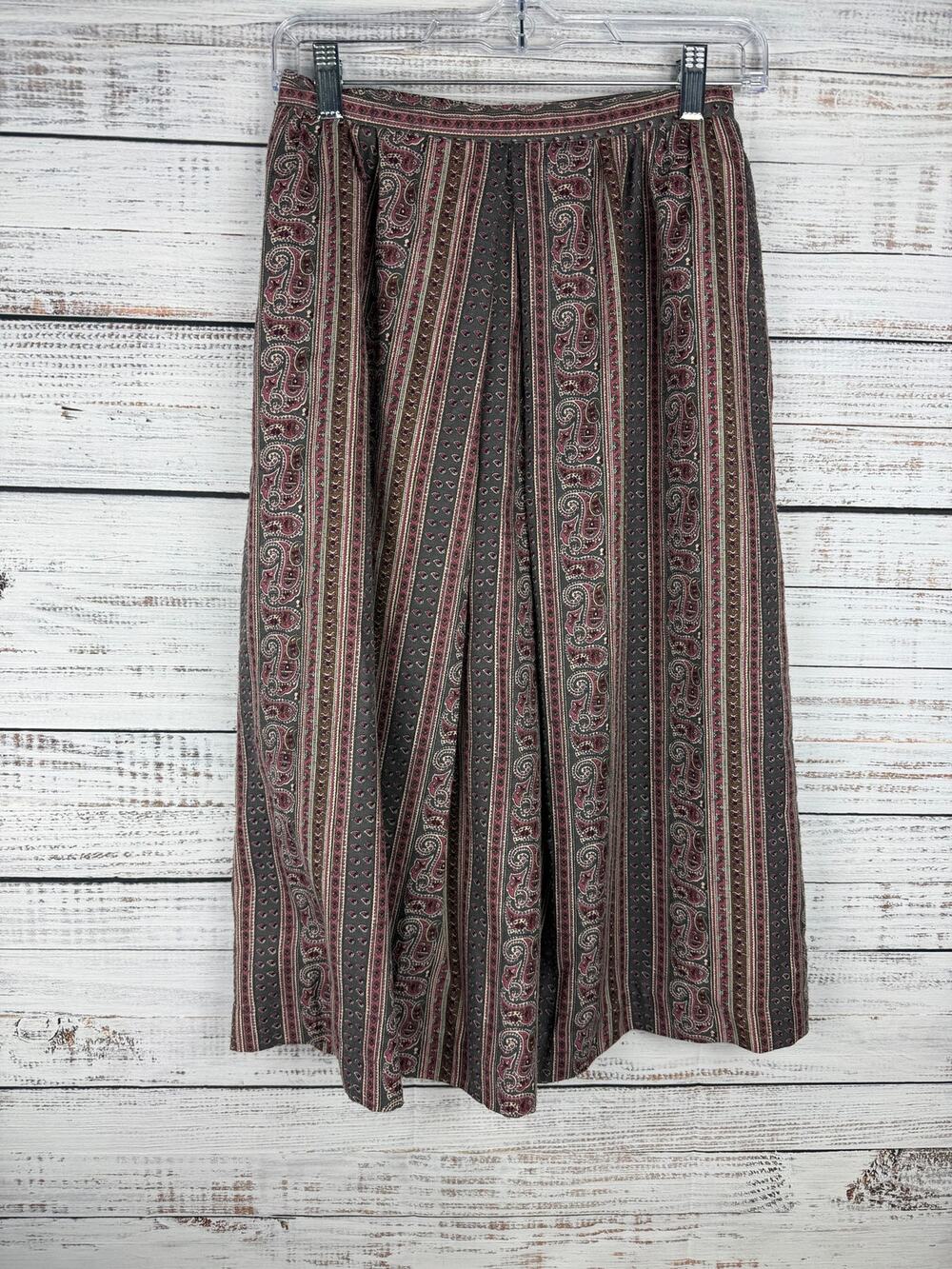 Vintage John Meyer Midi Skirt Boho Pull On 6 Hippie Prairie Modest Fairy Forest